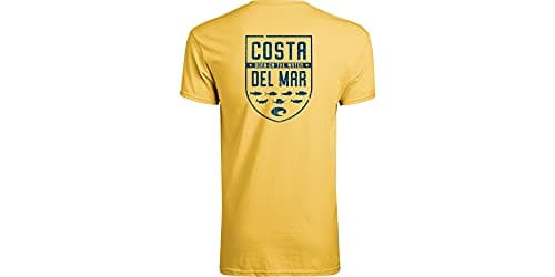 Costa Del Mar Men's Summer Comfort Short Sleeve T-Shirt Sun ProtectionOutdoor Wear — Butter