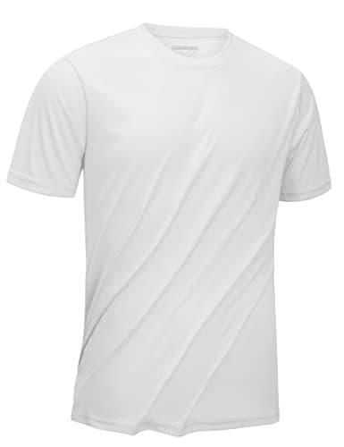 KEFITEVD Men's UPF 50+ Quick Dry Sun Protection Rashguard Shirt for Fishing and Workout
| KEFITEVD Men's SPF 50 Quick D — White
