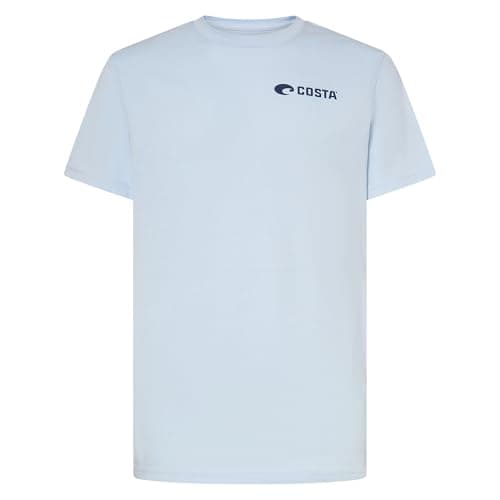 Costa Del Mar Costa Topwater T-Shirt for Men Water Sports Protection UV Protection Size L — Light Blue Breeze