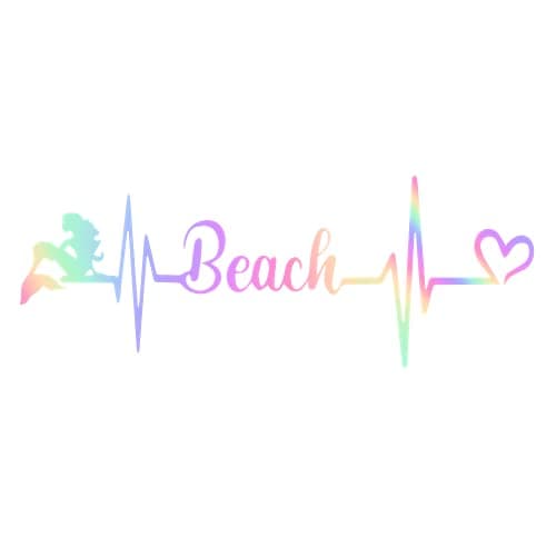 Decal Stickers Mermaid Beach Love Hologram Set of 2 Premium Waterproof ANDstic909452HO  
Decal Stickers Mermaid Beach Lo