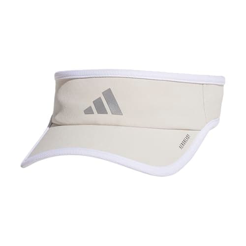 Adidas Superlite Sun Visor Hat for Women Sport Performance Outdoor Activities — Alumina Beige/Silver Metallic/White/3.0