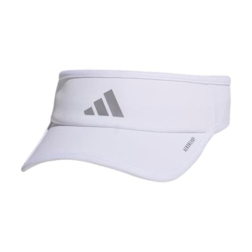 Adidas Superlite Sun Visor Hat for Women Sport Performance Outdoor Activities — White/Silver Metallic/3.0