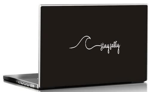 Stay Salty - Vinyl Decal - For Windshild, Windows, Bumpers, Laptops, Phones - 5 X 2 White - Custom Car VINYL DECAL