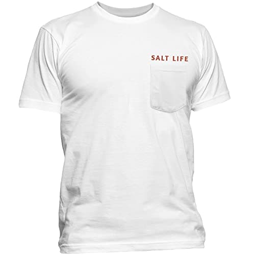 Salt Life Men's Sailin Flag Shirt Gray Size M