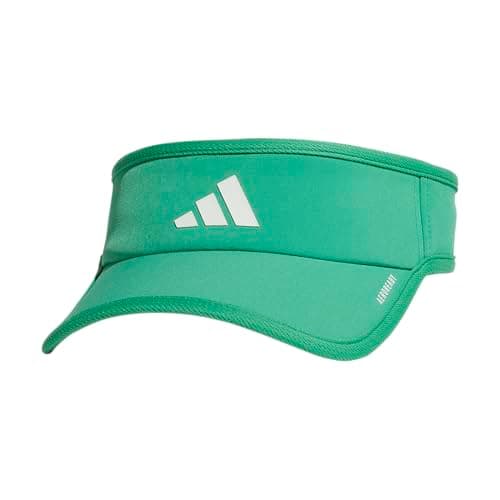 Adidas Superlite Sun Visor Hat for Women Sport Performance Outdoor Activities — Semi Court Green/White/3.0