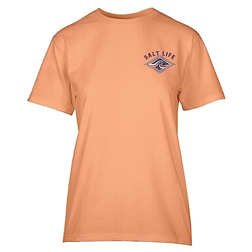 Salt Life Women's Ride The Tide Short Sleeve Unisex Tee + Size + Beach + Comfortable Fit + Moisture Wicking + Eco-Friend