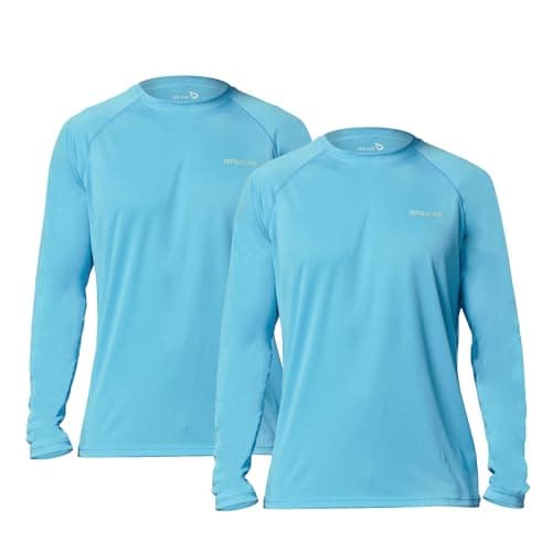 Baleaf Men's Sun Protection Shirts UV SPF UPF 50+ Long Sleeve for Fishing and Running
| Baleaf Men's Quick Dry Lightwei — 2 Pack-blue