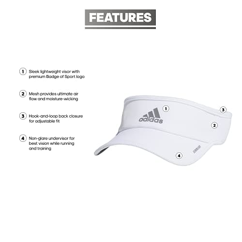 Adidas Superlite Sun Visor Hat for Women Sport Performance Outdoor Activities