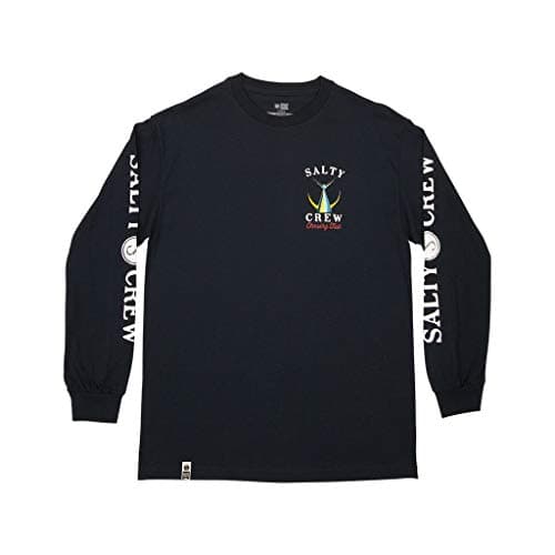 Salty Crew Tailed Long Sleeve Tee + Men's + Casual Wear + Comfortable Fit + Stretchy Fabric + Slim Fit + 100% Cotton + U — Harbor Blue