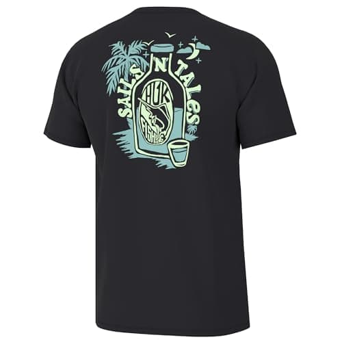HUK Men's Quick-Dry Fishing Graphic Tee, Performance Short Sleeve, Water Sports Enthusiast
| HUK Men's Quick-Dry Fishin — Sails N Tales - Black