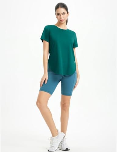 Quick Dry Baleaf Women's Short Sleeve Workout Tops
| Loose Fit Baleaf Women's UPF 50+ Running Shirts
| Baleaf Women's Q