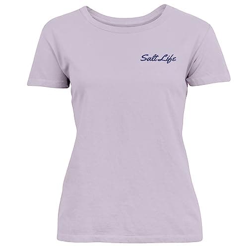 Salt Life Women's Summer Casual Short Sleeve Tee for Dog Lovers, Beach Volleyball Teach, Red Size S, Unisex Style
