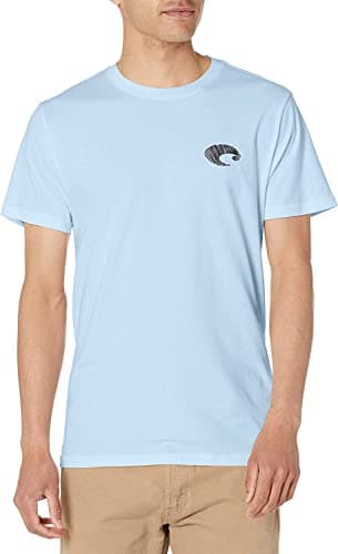 Costa Del Mar Men's Short Sleeve Crewneck T-Shirt Mossy Oak Coastal Style Trendy Summer Wear Medium Size Popular Summer