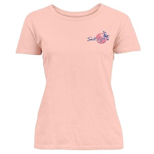Salt Life Women's Pierside Short Sleeve Tee + Lightweight + Casual + Beach AppBar: Quick Dry Technology + Size: S/M/L +