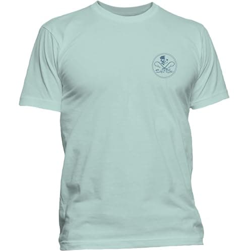 Salt Life Men's Casual Skull and Hooks Short Sleeve Tee for Summer Beach Vibes