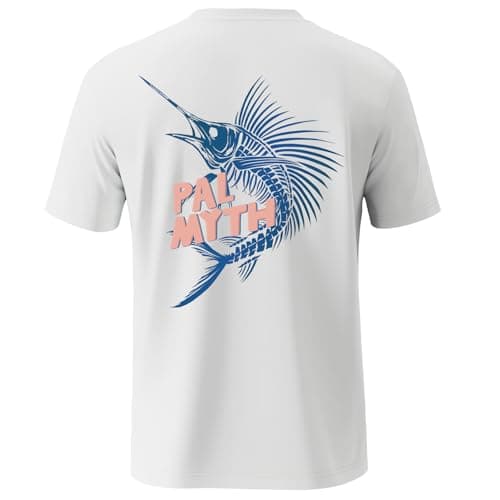 Palmyth Mens Fishing Shirts Short Sleeve UPF 50+ UV Sun Protection Shirt
| Palmyth Mens Fishing Shirts Quick Dry UPF 50 — White / Sailfish Bone