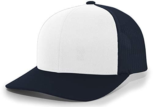 Pacific Headwear Snapback Trucker: Stylish Unisex Cap for Everyday WearComfortable All-Day Cap for Men and WomenSnapback — White/Navy