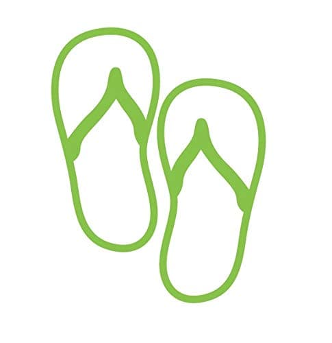 CRDesign Flip Flops - Sandals for Girls Hawaii Salt Island Beach Life Fishing Vacation (5", White)  
CRDesign Flip Flops — Lime Green