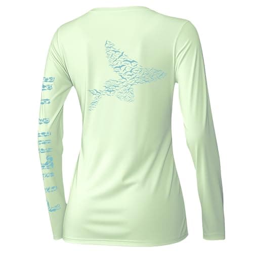 Palmyth Women's UPF 50+ Sun Protection Fishing Shirts for Outdoor Adventure
| Palmyth Women's UPF 50+ Long Sleeve Fishi — Mint / Flying Fish