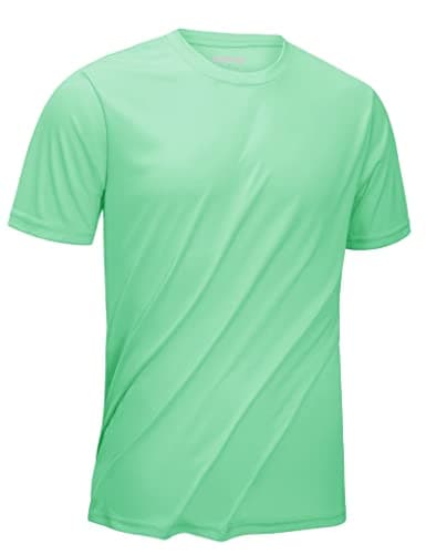 KEFITEVD Men's UPF 50+ Quick Dry Sun Protection Rashguard Shirt for Fishing and Workout
| KEFITEVD Men's SPF 50 Quick D — Mint Green