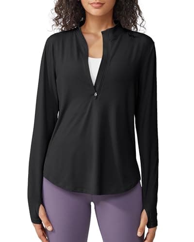 G4Free UPF 50+ Sun Protection Women's Long Sleeve Workout Tops for Lightweight Running
| G4Free Lightweight Quick Dry W — Black