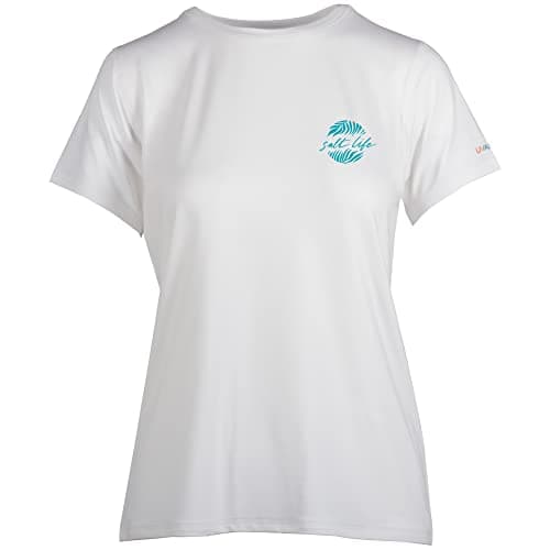 Salt Life Women's Oasis Short Sleeve Performance Shirt for Summer Outdoor Activities Quick Dry Breathable Lightweight