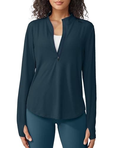 G4Free UPF 50+ Sun Protection Women's Long Sleeve Workout Tops for Lightweight Running
| G4Free Lightweight Quick Dry W — Navy