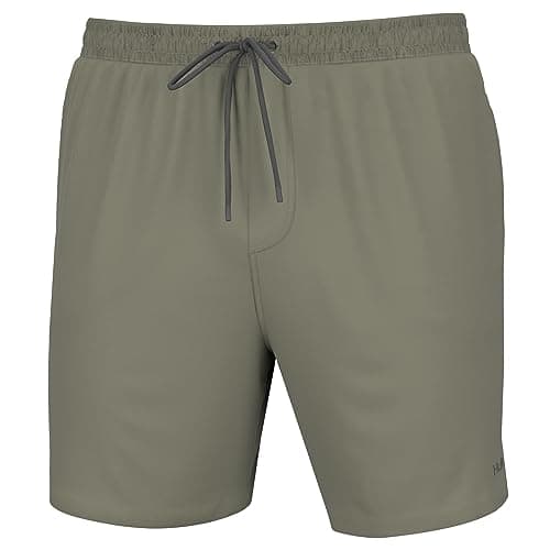 HUK Pursuit Volley Quick-Dry Fishing Shorts for Men Fast Drying Breathable Water Resistant Perfect for Summer Fishing Tr — Moss