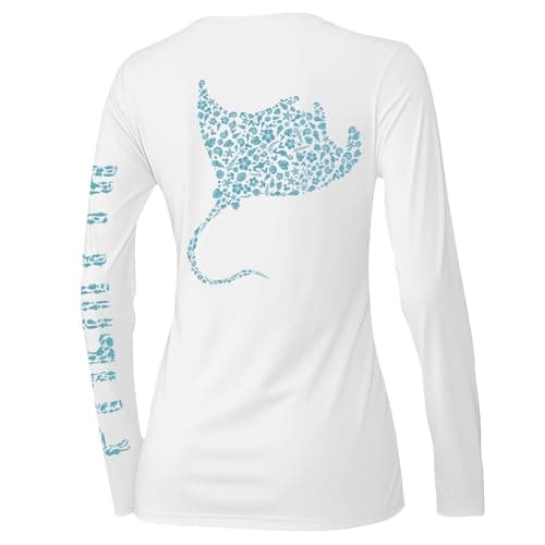 Palmyth Women's Fishing Shirt UPF 50 Sun Protection for Summer Fishing Outings
| Palmyth Long Sleeve Women's Fishing Sh — White / Manta