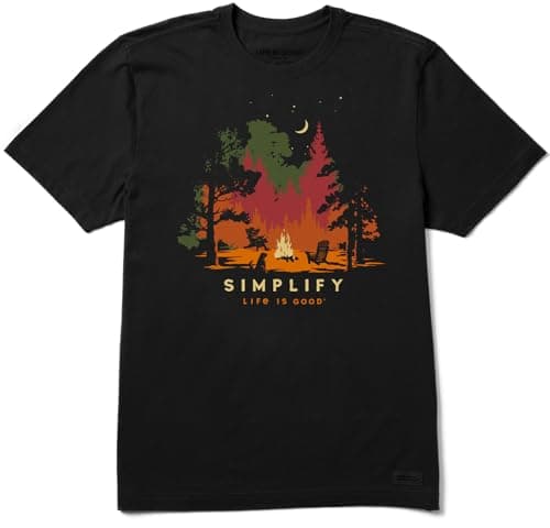 Life is Good Men's Golf Clubs Short Sleeve Tee — Jet Black
