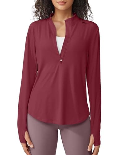 G4Free UPF 50+ Sun Protection Women's Long Sleeve Workout Tops for Lightweight Running
| G4Free Lightweight Quick Dry W — Burgundy
