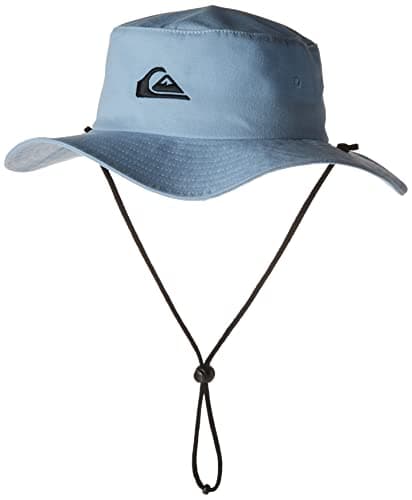 Quiksilver Men's Sun Protection Floppy Visor Bucket Hat for Outdoor Activities Wide Brim UV Protectionuppy Hat Size: S-M — Faded Denim