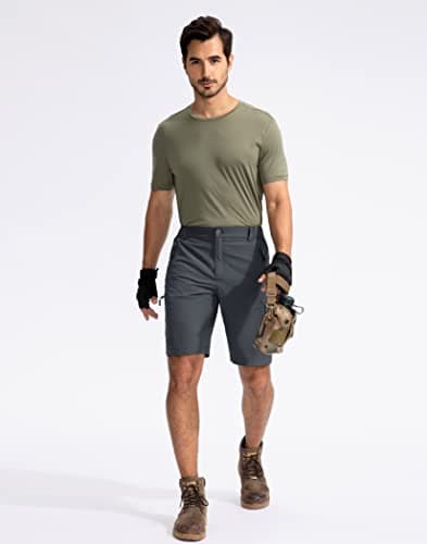 Pudolla Men's Lightweight Outdoor Hiking Cargo Shorts for Travel Golf Camping
| Pudolla Men's 9" Zipper Pockets Hiking