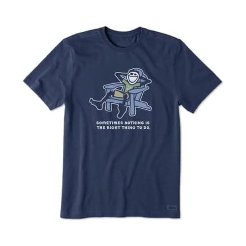 Life is Good Men's Golf Clubs Short Sleeve Tee — Darkest Blue