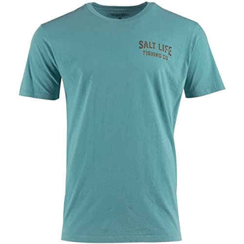 Salt Life Men's Life on The Sea Short Sleeve Salt Washed Pocket Tee Shirt for Beach Lovers
| Salt Life Men's Life on Th