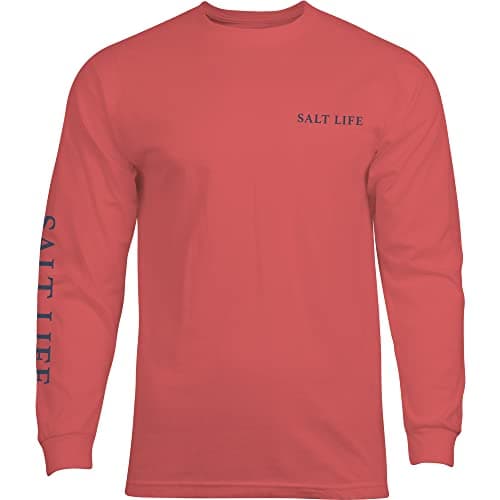 Salt Life Men's Lobster Tail Long Sleeve Tee for Casual WearComfortable Cotton Fabric, Bright Colors, Unisex StyleSized