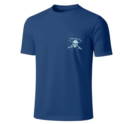 Palmyth Sun Protection Men's Short Sleeve Fishing Shirts UPF 50+ Rash Guard Tee
| Palmyth Men's Short Sleeve Sun Protec — Dark Blue / Skull Rods