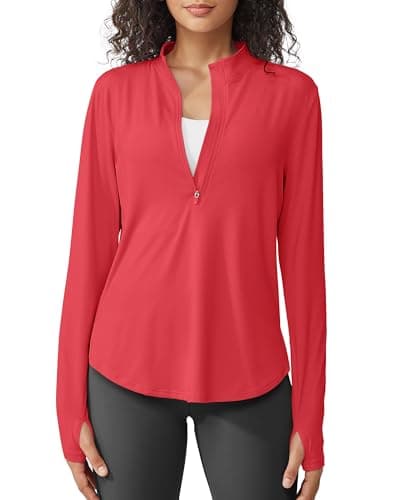 G4Free UPF 50+ Sun Protection Women's Long Sleeve Workout Tops for Lightweight Running
| G4Free Lightweight Quick Dry W — Red