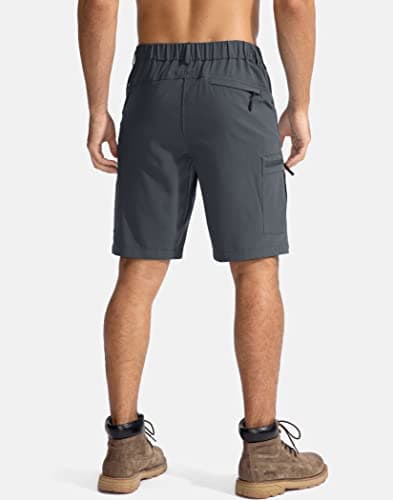 Pudolla Men's Lightweight Outdoor Hiking Cargo Shorts for Travel Golf Camping
| Pudolla Men's 9" Zipper Pockets Hiking