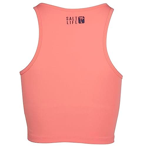 Salt Life Women's Cropped Performance Tank Top for Active Women During Summer Sports