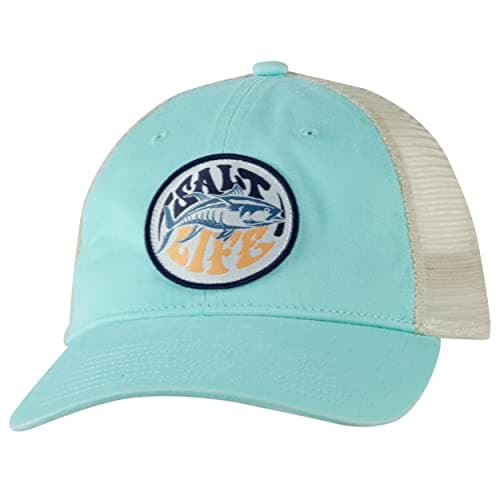 Salt Life Men's Ocean is Calling Hat Summer Outdoor Straw Hat Wide Brim Sun Protection — Aruba Blue