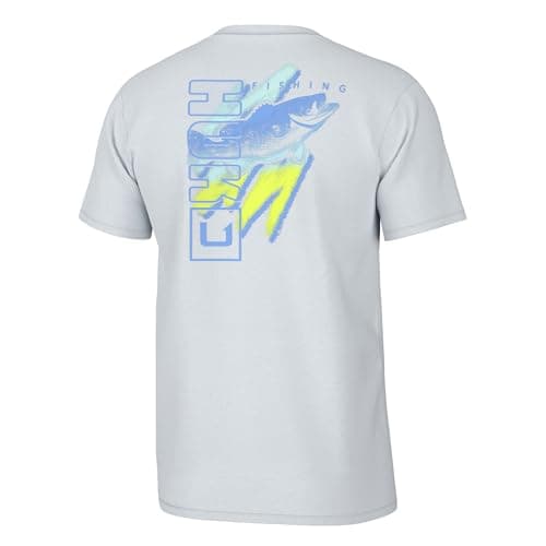 HUK Men's Quick-Dry Fishing Graphic Tee, Performance Short Sleeve, Water Sports Enthusiast
| HUK Men's Quick-Dry Fishin — Rad Bass - White