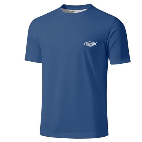 Palmyth Men's Sun Protection Fishing Shirt Short Sleeve UV UPF 50+ Tee for Outdoor Activities