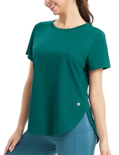 Quick Dry Baleaf Women's Short Sleeve Workout Tops
| Loose Fit Baleaf Women's UPF 50+ Running Shirts
| Baleaf Women's Q