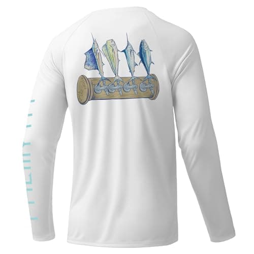 Palmyth Men's Long Sleeve UPF 50+ Sun Protection Fishing Shirt
| Palmyth SUN Protective Long Sleeve Fishing Shirt for M — White / White Tapped