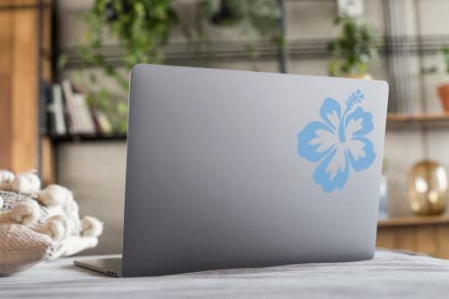 Hawaiian Hibiscus Flower Decal - Perfect for Car and Truck Outdoors - Durable Hawaii Bumper Stickers - 4-Inch by |25-Inc