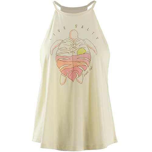 Salt Life Women's Fashionable Turtle Neck Halter Tank for Summer Beach Vacation  
Salt Life Women's Comfortable Turtle N — Natural