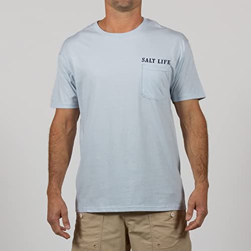 Salt Life Men's Casual Short Sleeve Crew Neck Tee for Summer Beach Days Stylish and Comfortable