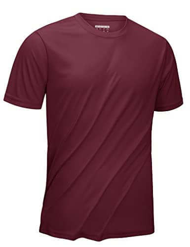 KEFITEVD Men's UPF 50+ Quick Dry Sun Protection Rashguard Shirt for Fishing and Workout
| KEFITEVD Men's SPF 50 Quick D — Wine Red