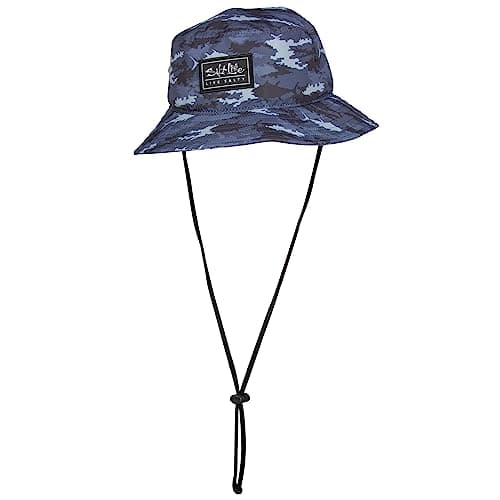 Salt Life Aquatic Journey Bucket Hat for Youth, Navy, Summer Beach Hats